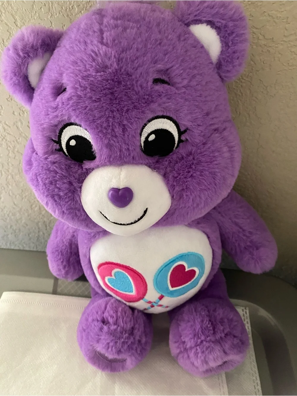 Care Bears Share Bear Plush 2020 Fuzzy Stuffed Animal 14 Inch Lollipop Basic Fun